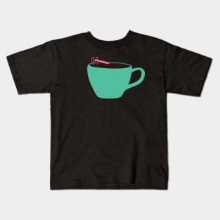 Drawing Cute Coffee Pool Kids T-Shirt